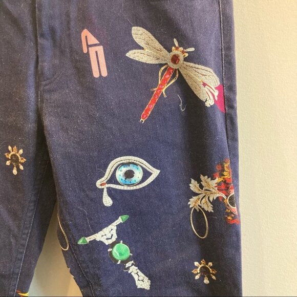 MARY KATRANTZOU SZ 28 Celebrity Designer Symbol Skinny Mid-Rise Jeans - Picture 3 of 8